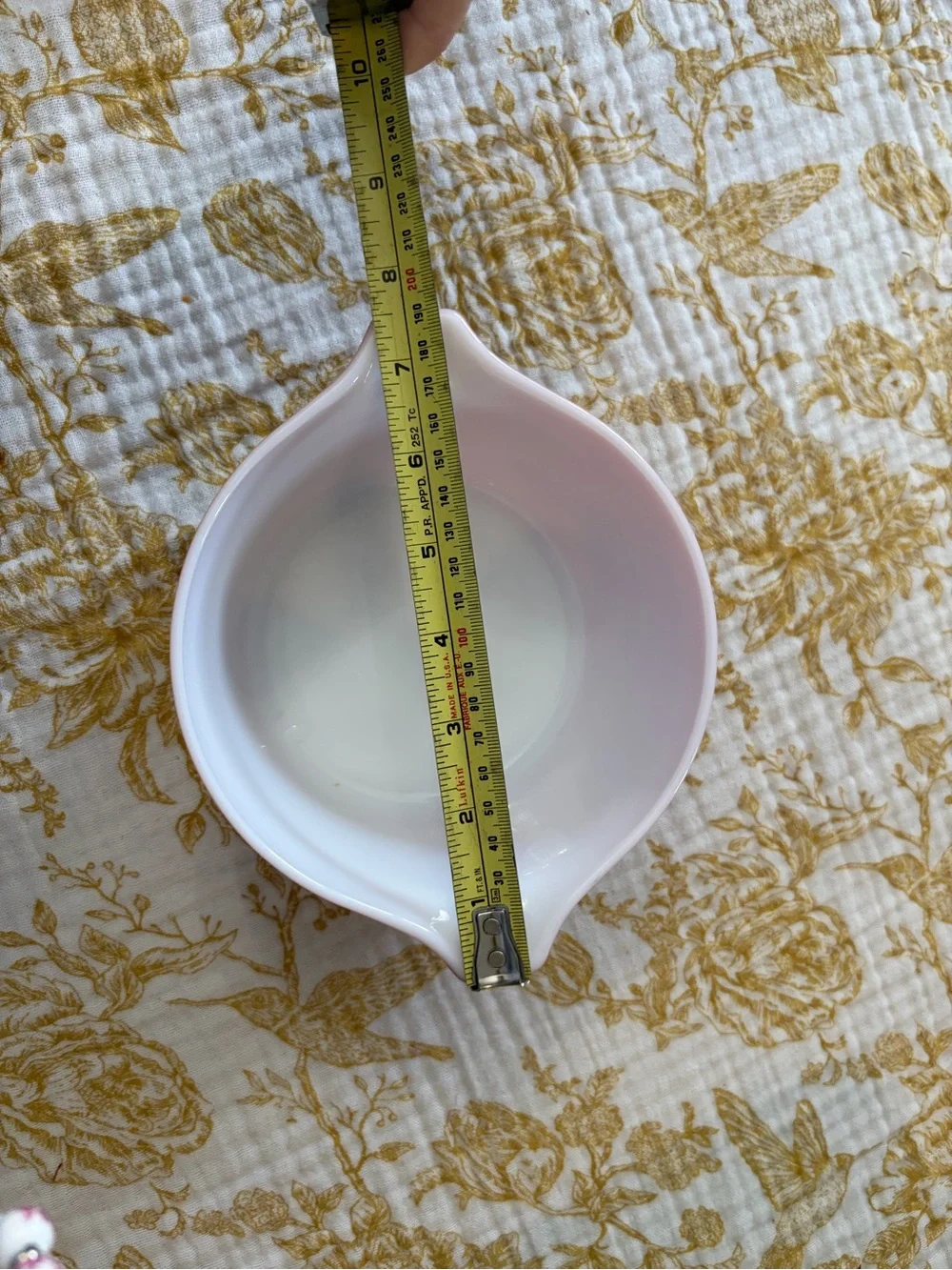 Pyrex “Autumn Harvest”Orange Wheat-Pattern Casserole with Clear Glass Lid